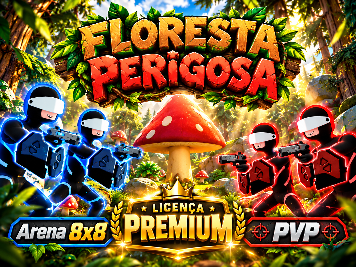 Arte ilustrativa do cenário Floresta Perigosa