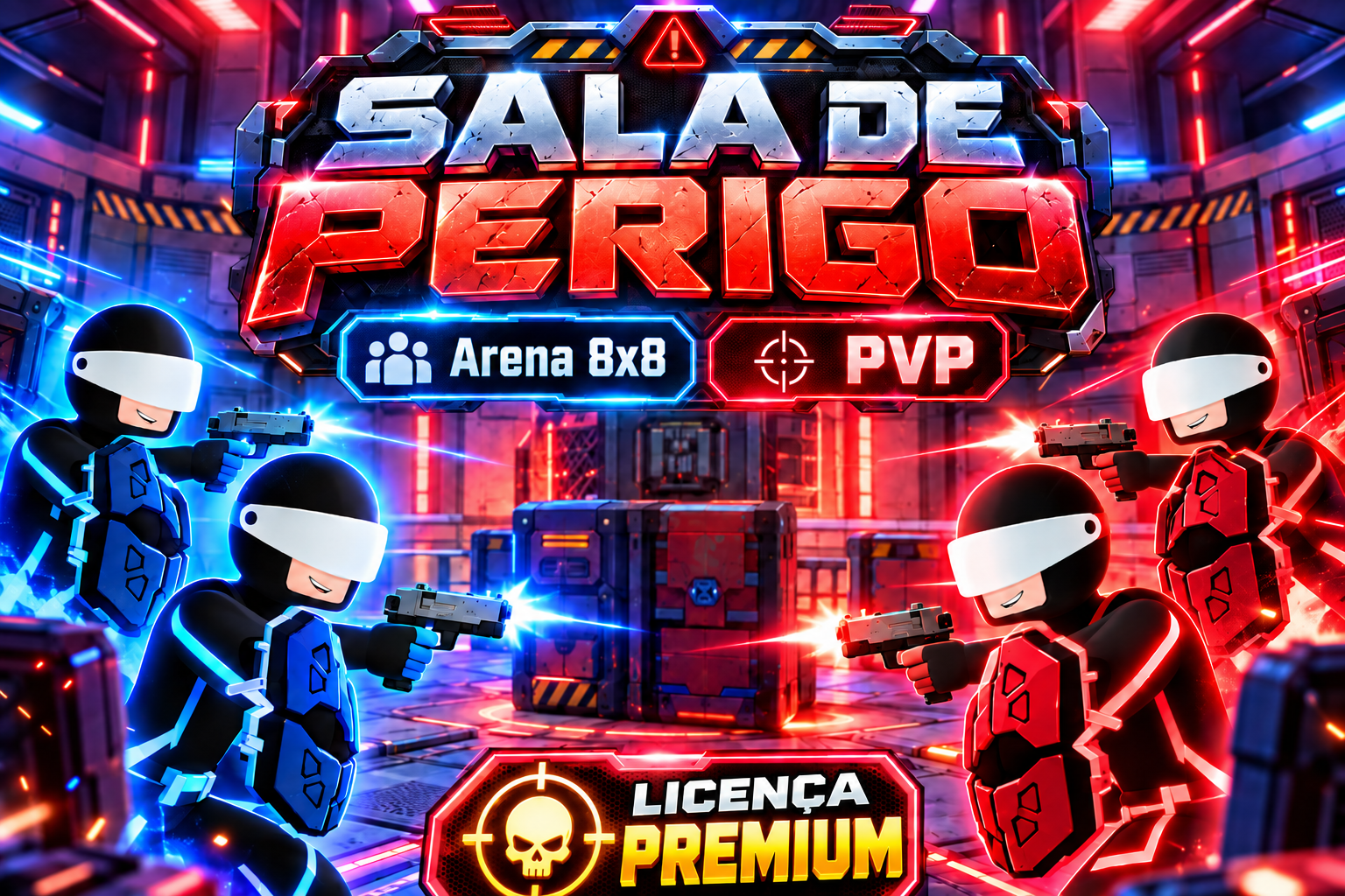 Arte ilustrativa do cenário Sala de perigo